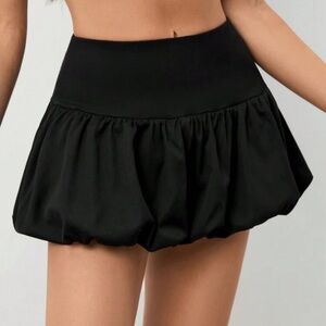 NEW Black Women's Bubble Hem Skort
